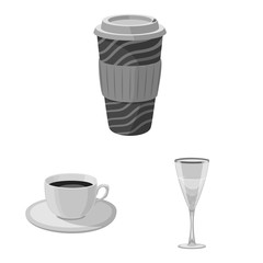 Vector design of drink and bar sign. Collection of drink and party stock vector illustration.