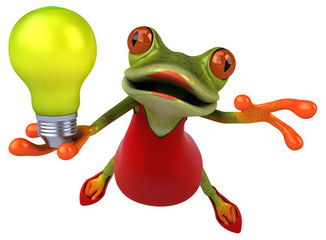 Obraz na płótnie Canvas Fun frog - 3D Illustration