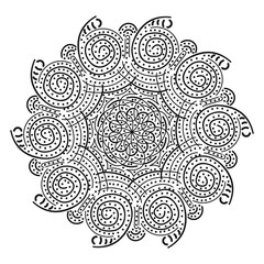 Decorative round floral mandala. Floral designs for Business card, greeting card, wedding invitation, Gift voucher, background pattern, fashion design. vector illustration.