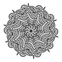 Decorative round floral mandala. Floral designs for Business card, greeting card, wedding invitation, Gift voucher, background pattern, fashion design. vector illustration.