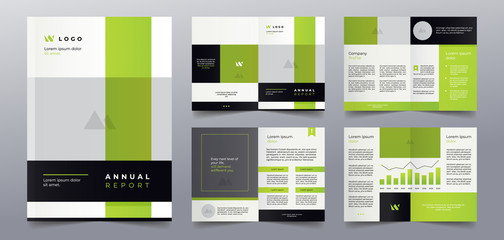 Fototapeta na wymiar premium green business brochure pages design template