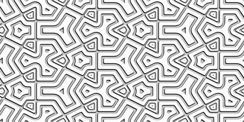 Abstract Geometric 3D white background. Seamless pattern. Rendering illustration.