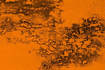 orange large scratches on rough paint texture - wonderful abstract photo background
