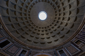 Details from interior of Pantheon in Rome, Italy