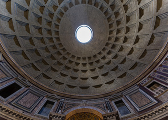 Details from interior of Pantheon in Rome, Italy