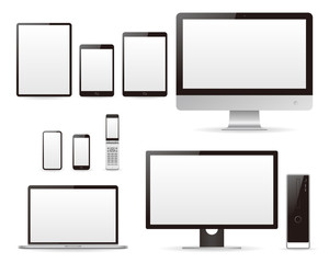 Smart device vector illustration set, 情報端末