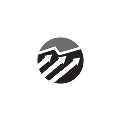 Chart graphic icon logo design for economic business activity