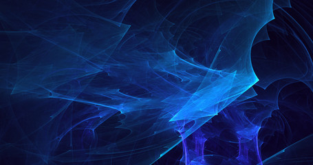 3D rendering abstract fractal electromagnetic background 