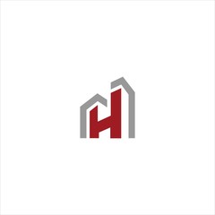 H building vector logo graphic modern