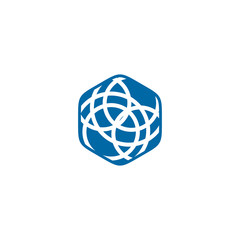 Fototapeta na wymiar Hexagonal shape logo design for business company