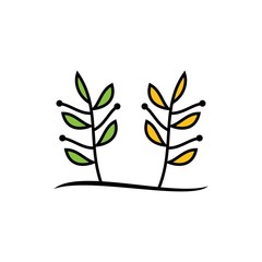 tree leaf logo template design vector, creative concept idea