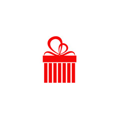 Gift box present logo design vector template