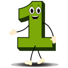 Number One - Cartoon Vector Image