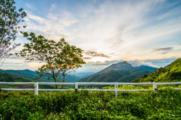 Fototapeta premium Mountain rainy season.13
