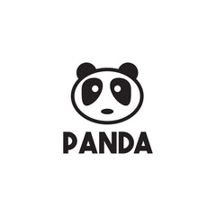Panda logo design illustration template
