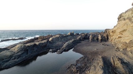 natural pools created by volcanic lava on the Atlantic coast