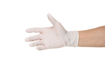 医療用手袋 開く