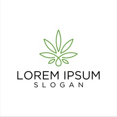 Fototapeta na wymiar cannabis line vector logo graphic modern