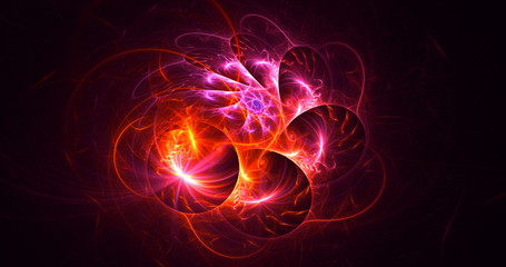 Obraz premium 3D rendering abstract fantasy light fractal background