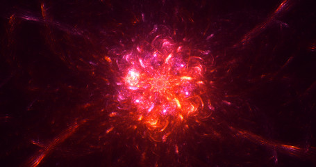 3D rendering abstract fantasy light fractal background