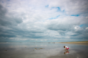 paysage de Bretagne : plage de Quiberon en été