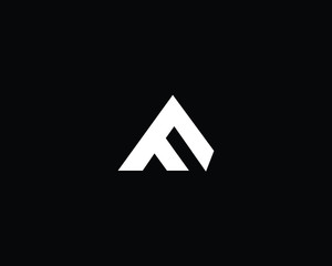 Professional and Minimalist Letter A AF Logo Design, Editable in Vector Format in Black and White Color