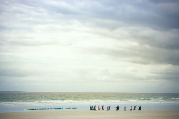 paysage de Bretagne : plage de Quiberon en été