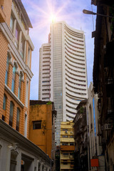 building in street of mumbai