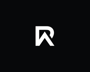 Professional and Minimalist Letter RA AR PA AP Logo Design, Editable in Vector Format in Black and White Color - obrazy, fototapety, plakaty