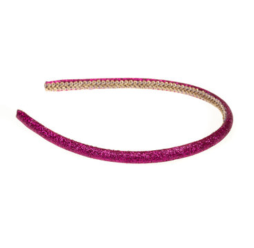 hard plastic headband with pink Glitter color, Alice band, isolated on white background