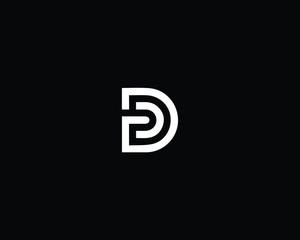 Professional and Minimalist Letter D DC CD Logo Design, Editable in Vector Format in Black and White Color