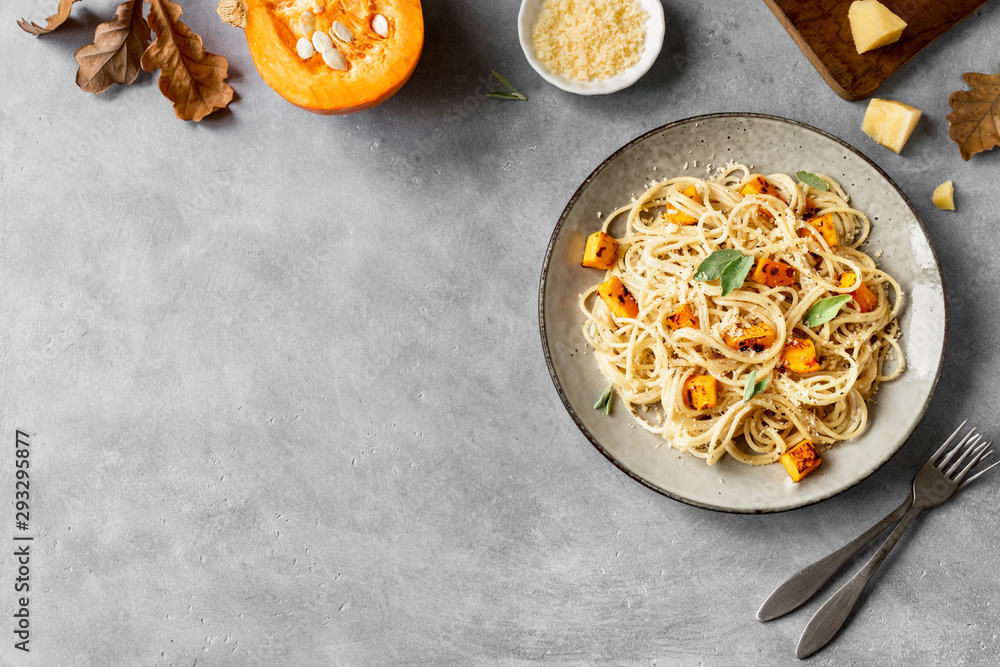 Sticker pumpkin pasta