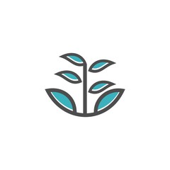tree leaf logo template,nature design concept, tree leaf