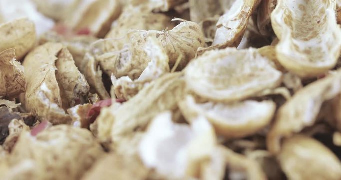 Roasted peanut shells