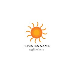 Sun logo vector icon illustration