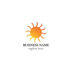 Sun logo vector icon illustration