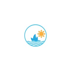 Beach logo template vector icon design