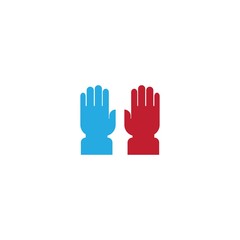 Hand logo template vector icon design