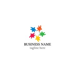 Autism logo template vector icon design