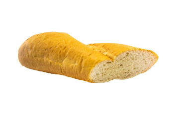 loaf of bread isolated on white background