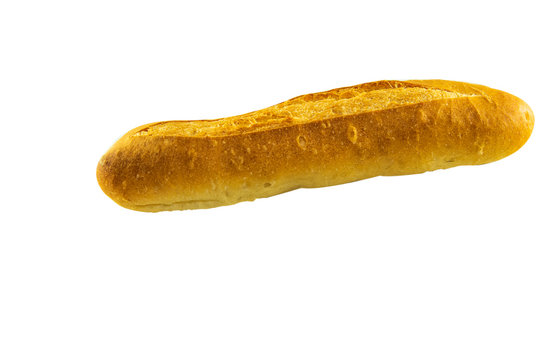 French Loaf On White Background