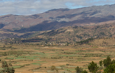 Landscape in the middle of Madagascar