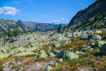 mountain landscape with river