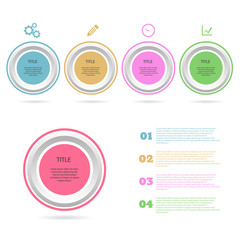 Infographic circle design element options design vector  eps 10