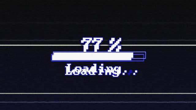 ACCESS DENIED Glitch Text Animation and LOADING BAR, Rendering, Background, with Alpha Channel, Loop, 4k