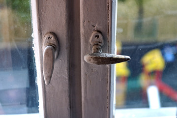 fragment of an old wooden window