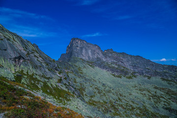 mountains and blue sky