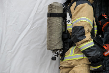 Firefighter ready for action he is ready for deployment