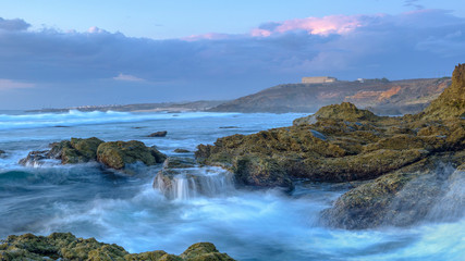 Sunset near Illha do Pessequiro (the 'Peachtree') along the Vincentine Coast National Park in the...