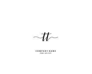  TT Initial handwriting logo vector
